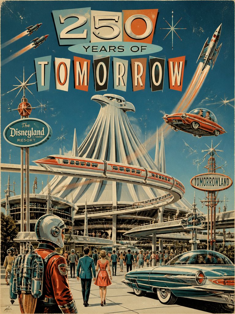 ภาพประกอบสตรีทแวร์ย้อนยุคสไตล์ Tomorrowland