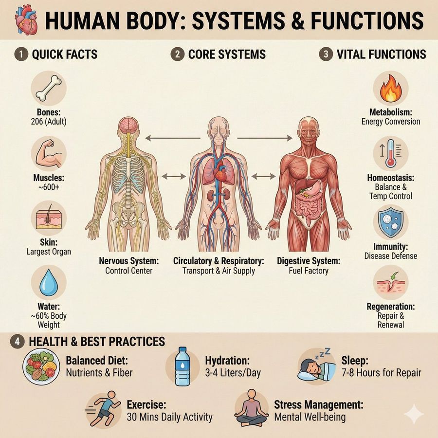 Infographie d'anatomie ultra-propre : invite