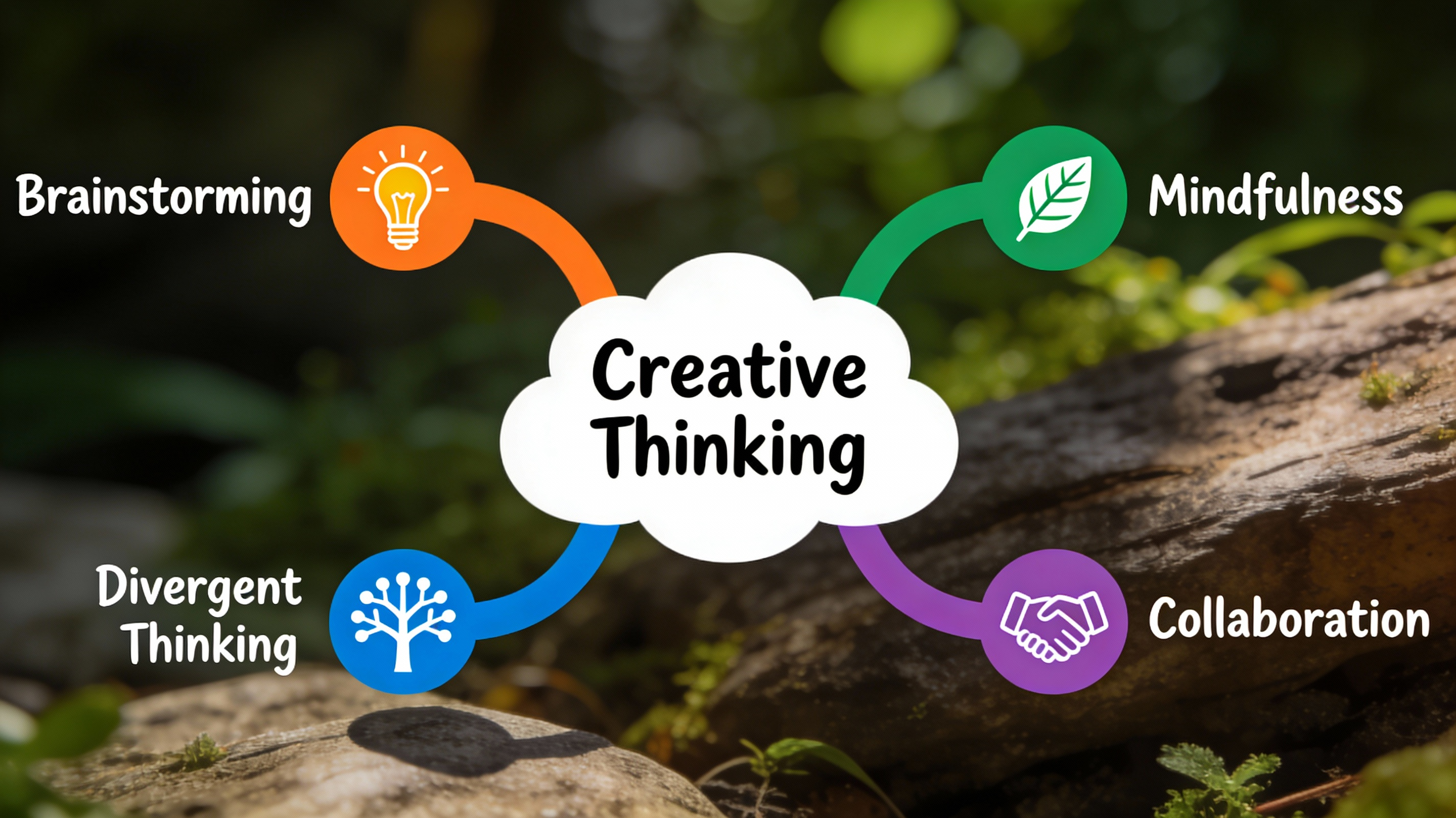 Vibrant Mind Map for Creative Thinking