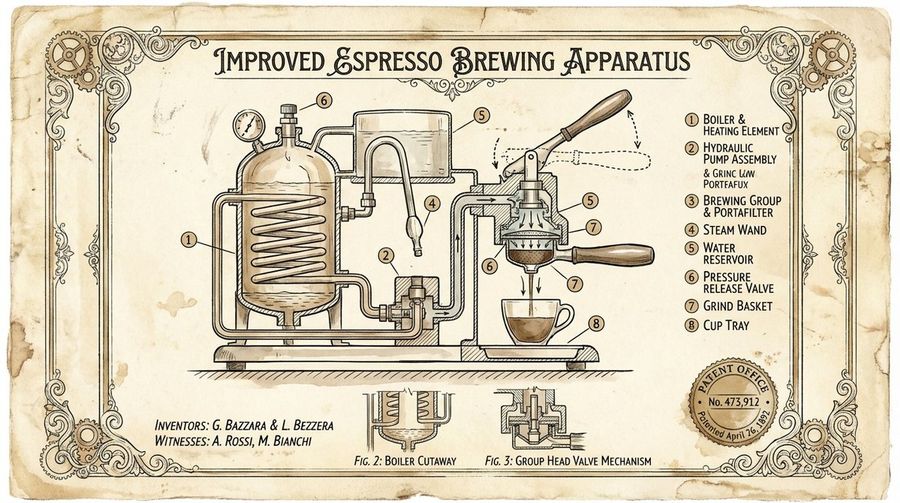 Illustration technique de dessin de brevet vintage