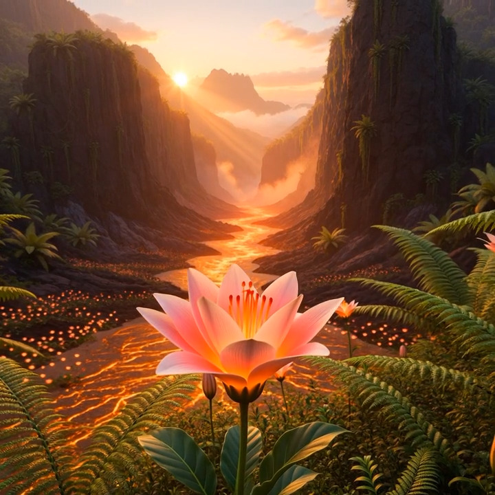 Volcanic Paradise Video Prompt for Grok Imagine