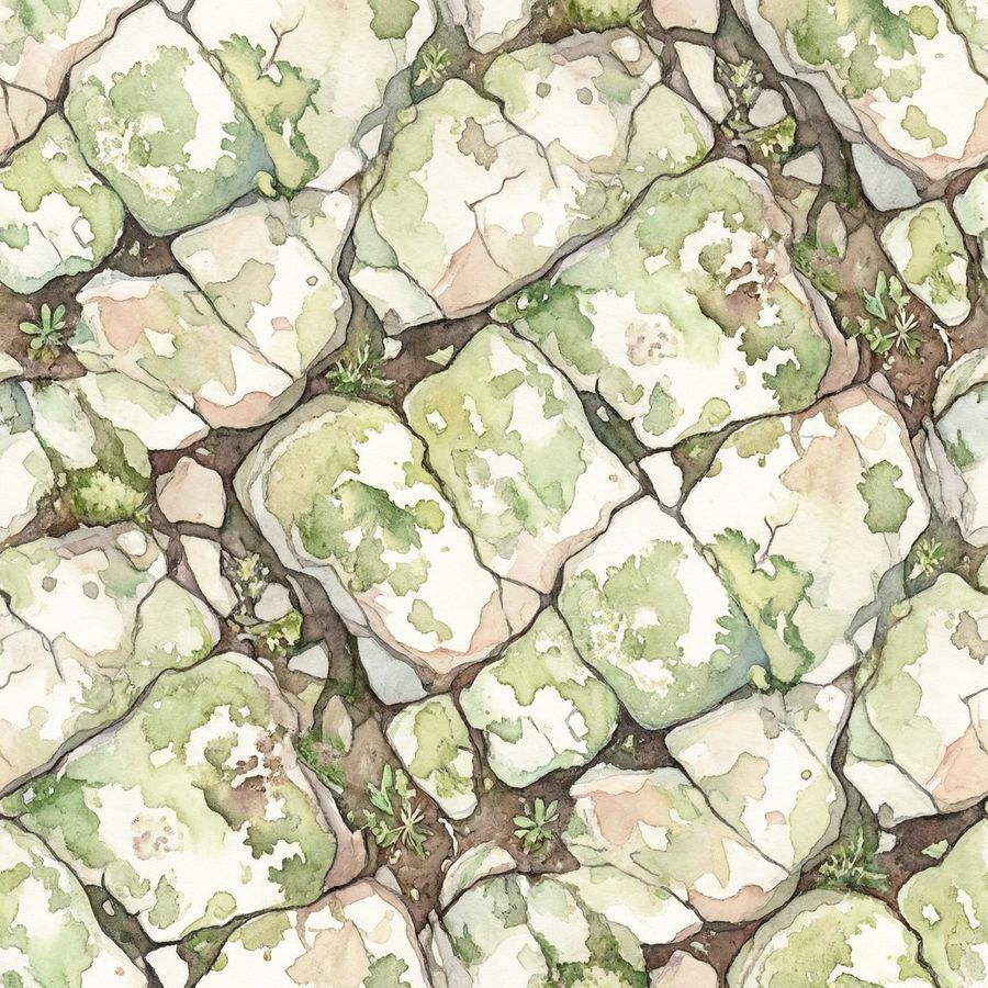Motif de pavés en pierre à l'aquarelle sans raccord