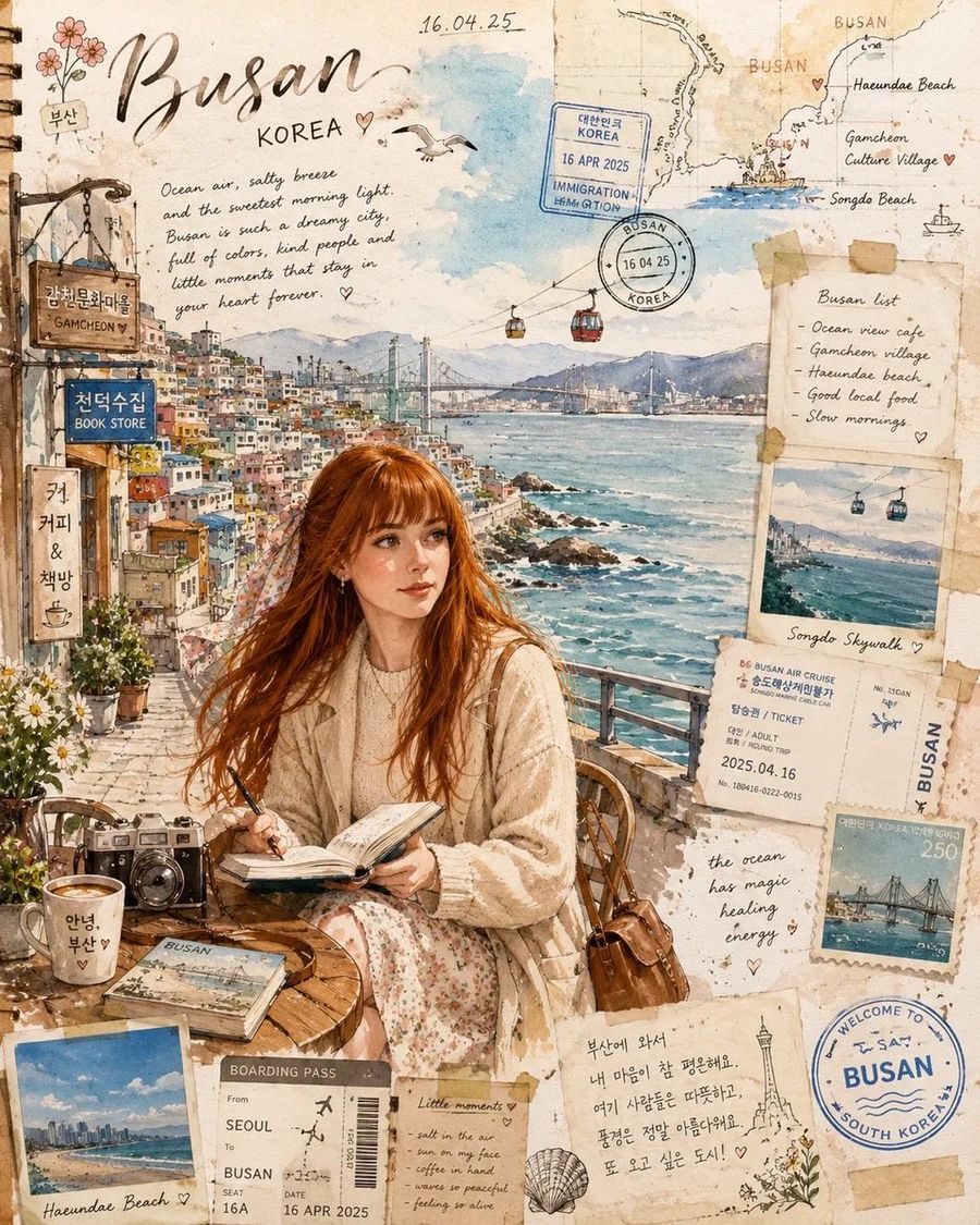 Illustration de carnet de voyage à l'aquarelle