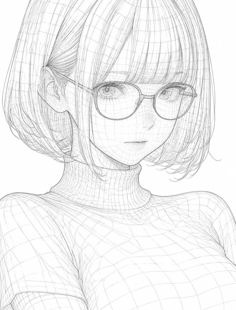 การเปลี่ยนภาพประกอบให้เป็นสไตล์ 3D Wireframe