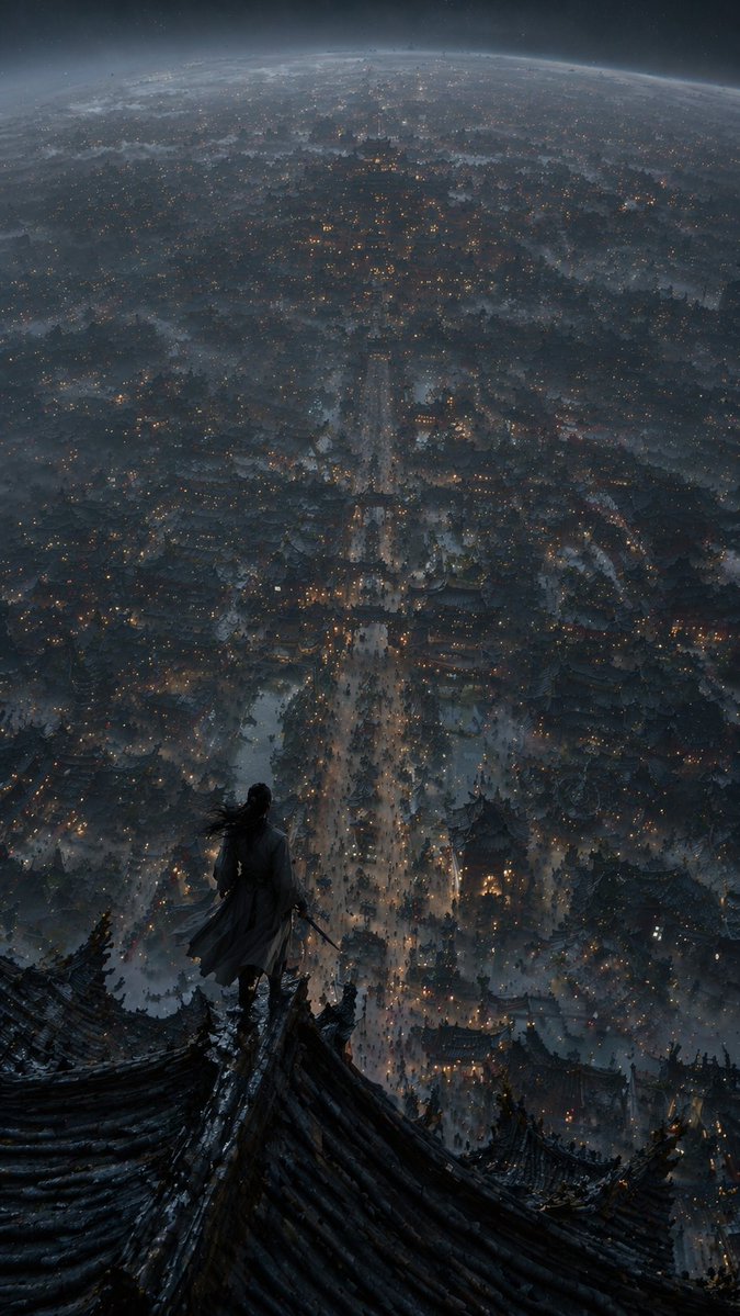 Paysage urbain de Xianxia vu du ciel