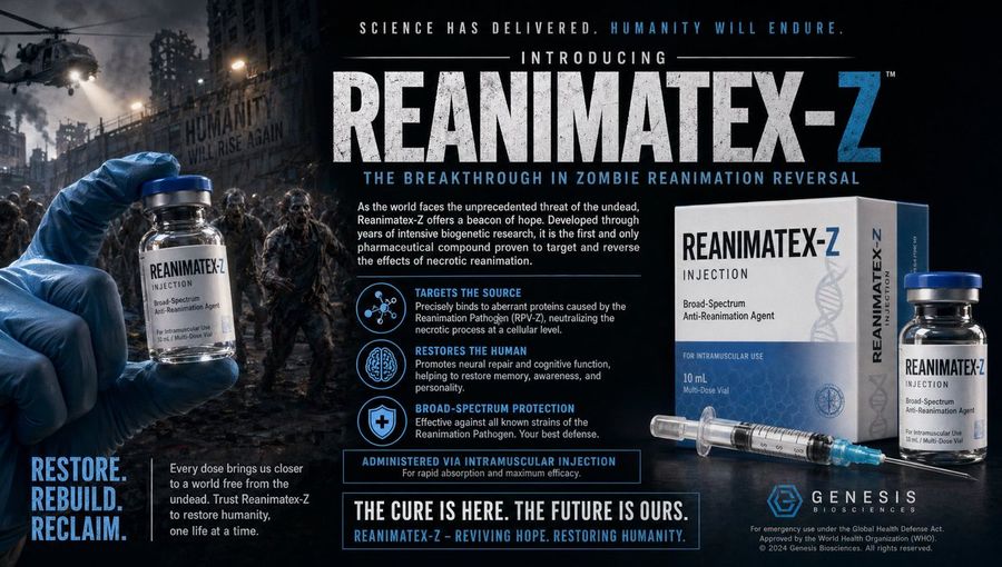 Zombie Cure Pharma Ad Poster